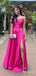 Elegant Spaghetti Strap Side Slit A-line Long Prom Dress,Evening Dress,PD382079