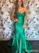 Elegant V-neck Strapless Green Mermaid Long Prom Dress,Evening Dress,PD382113