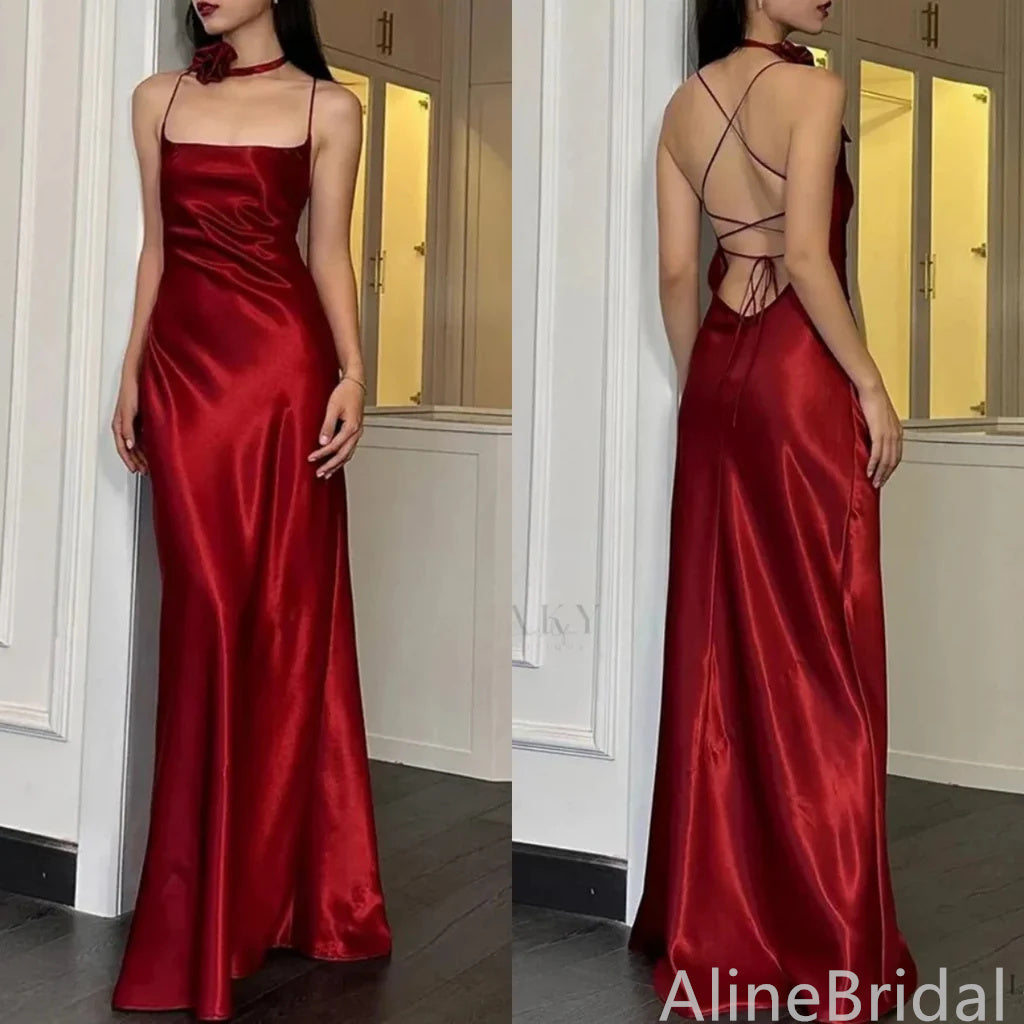 Elegant Spaghetti Strap Mermaid Long Prom Dress,Evening Dress,PD382132