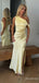 Gorgeous One Shoulder Split Side Yellow Mermaid Long Prom Dress,Evening Dress,PD382147