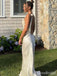 Elegant V-neck Spaghetti Strap Mermaid Long Prom Dress,Evening Dress,PD382153