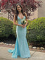Sexy V-neck Backless Pleats Mermaid Long Prom Dress,Evening Dress,PD382217