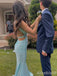Sexy V-neck Backless Pleats Mermaid Long Prom Dress,Evening Dress,PD382217