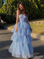 Elegant Sweetheart Strapless A-line Long Prom Dress,Evening Dress,PD382219