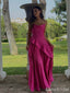 Sparkly V-neck Spaghetti Strap Pleats A-line Long Prom Dress,Evening Dress,PD382220