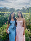 Stunning Side Slit Strapless Sweetheart Soft Satin Maxi Long Mermaid Prom Dress , Evening Dress , PD382234