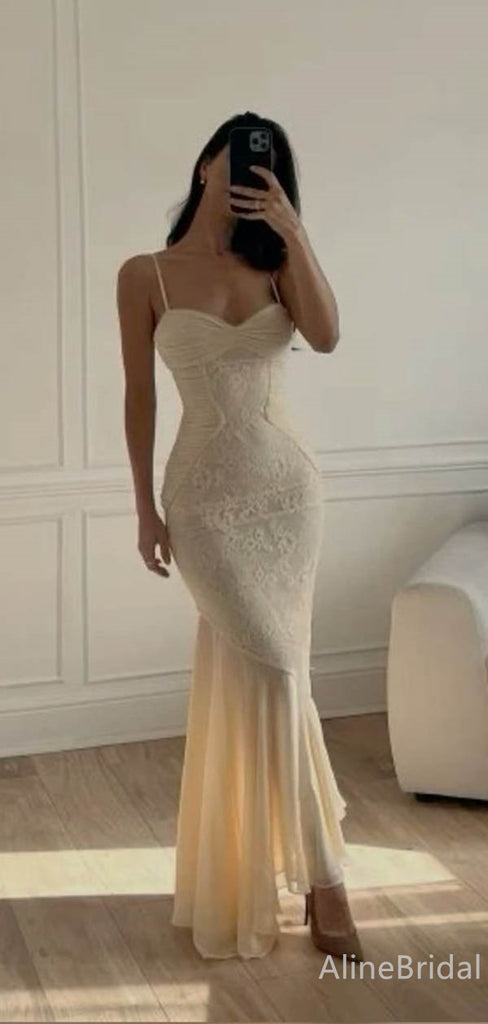 Elegant Spaghetti Strap Mermaid Long Prom Dress,Evening Dress,PD37670