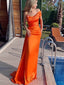 Elegant One Shoulder Strapless Beadings Mermaid Long Prom Dress, PD3732