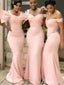 Elegant Sweatheart Off-Shoulder Mermaid Long Bridesmaid Dress,PD3270