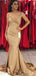 Simple V-neck Off-Shoulder Mermaid Long Bridesmaid Dress,PD3276