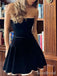 Elegant Black Strapless A-line Short Mini Homecoming Dress, HD3181