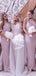 Elegant Light Pink Halter Mermaid Long Bridesmaid Dress,PD3288