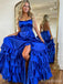 Elegant Spaghetti Strap Split Side A-line Long Prom Dress,Evening Dress,PD37690