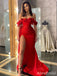 Elegant Off-Shoulder Strapless Split Side Mermaid Long Prom Dress,Evening Dress,PD37700