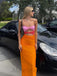 Colorful Strapless Sleeveless Side Slit Mermaid Long Prom Dress, PD3736