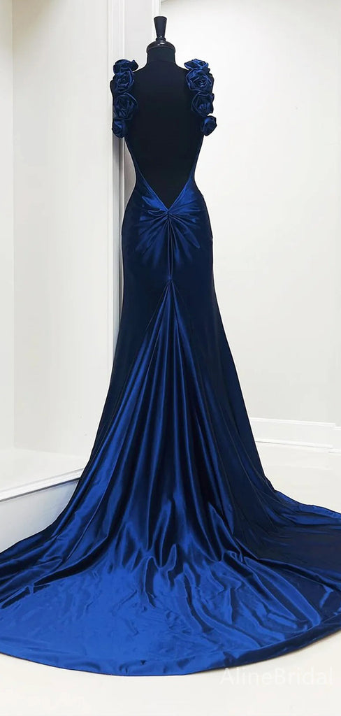 Elegant Deep V-neck A-line Long Prom Dress,Evening Dress,PD37721