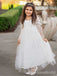 Elegant Long Sleeves Lace Appliques A-line Flower Girl Dresses FGS153