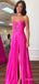 Sexy Strapless Split Side A-line Long Prom Dress,Evening Dress,PD37725