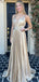 Elegant V-neck Spaghetti Strap A-line Long Prom Dress,Evening Dress,PD37738