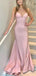 Elegant V-neck Spaghetti Strap Mermaid Long Prom Dress,Evening Dress,PD37794