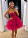 Elegant Sweatheart Strapless A-line Short Mini Homecoming Dress, HD3251