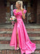 Elegant V-neck Split Side A-line Long Prom Dress,Evening Dress,PD37755