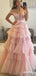 Elegant V-neck Off-Shoulder A-line Long Prom Dress,Evening Dress,PD37763