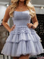 Elegant Spaghetti Strap A-line Short Mini Homecoming Dress, HD32633