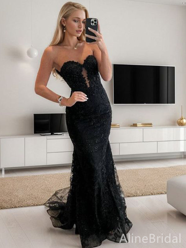 Elegant Sweatheart Mermaid Long Prom Dress,Evening Dress,PD37826