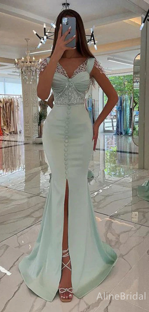 Elegant Lace Mermaid Long Prom Dress,PD37875