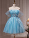 Cute Strapless Sleeveless A-line Short Mini Homecoming Dress, HD3090