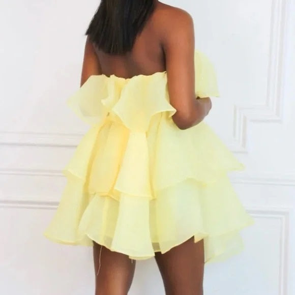 Elegant  Sweatheart Strapless A-line Short Mini Homecoming Dress, HD32683