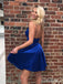 Elegant Spaghetti Strap V-neck A-line Short Mini Homecoming Dress, HD3127