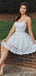 Elegant Spaghetti Strap A-line Short Mini Homecoming Dress, HD3128