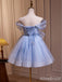 Elegant V-neck Off-Shoulder A-line Short Mini Homecoming Dress, HD32701