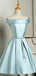 Elegant Off-Shoulder Strapless A-line Short Homecoming Dress, HD32716