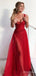 Sexy Red Split Side A-line Long Prom Dress,PD37933