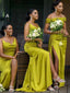 Mismatched Elegant Sleeveless Side slit Mermaid Long Bridesmaid Dress, PD3188