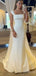 Elegant White Square Mermaid Long Prom Dress,PD37962