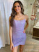 Elegant Spaghetti Strap A-line Short Mini Homecoming Dress, HD3145