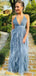 Sexy V-neck Halter A-line Long Prom Dress,PD37973