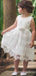 Elegant White Lace A-line Long Flower Girl Dresses, FGS160