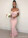 Elegant V-neck Off-Shoulder Mermaid Long Prom Dress,PD37998