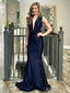 Elegant Deep V-neck Mermaid Long Prom Dress,PD37995