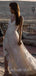 Elegant V-neck Spaghetti Strap A-line Long Wedding Dresses,WD3058