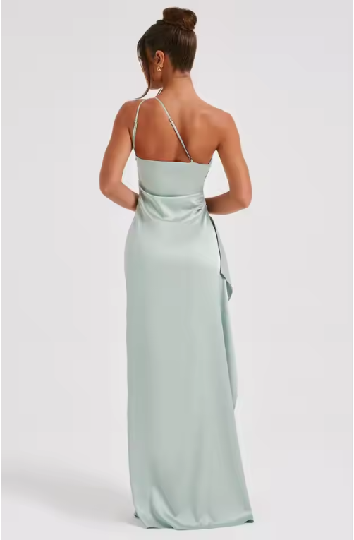 Elegant One Shoulder Split Side Mermaid Long Prom Dress,PD38127