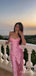 Elegant Bateau Bustier Pink Soft Satin Mermaid Prom Dress, Party Dress, PD382281