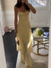 Chiffon Sweetheart Spaghetti Straps Yellow Ruffle Tiered Prom Dress, Party Dress, PD382283