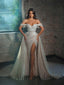 Sexy Sweetheart Off shoulder Side slit Sheath Long Prom Dress, PD3590