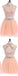 Sexy Two pieces Peach lace homecoming prom dresses, CM0004